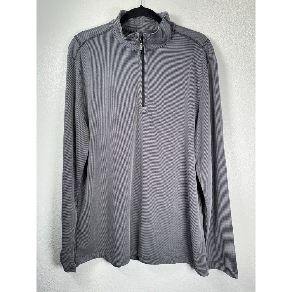Tommy Bahama 1/4 Zip Gray Pullover Sweater Men's Size Large New